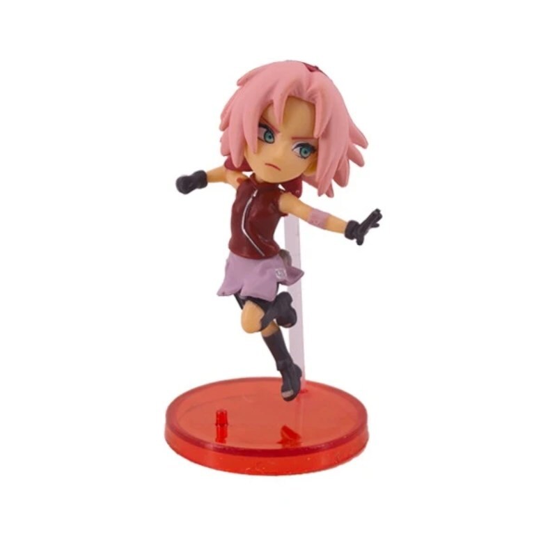 اکشن فیگور طرح Naruto پایه قرمز بسته 6 عددی کد 1751