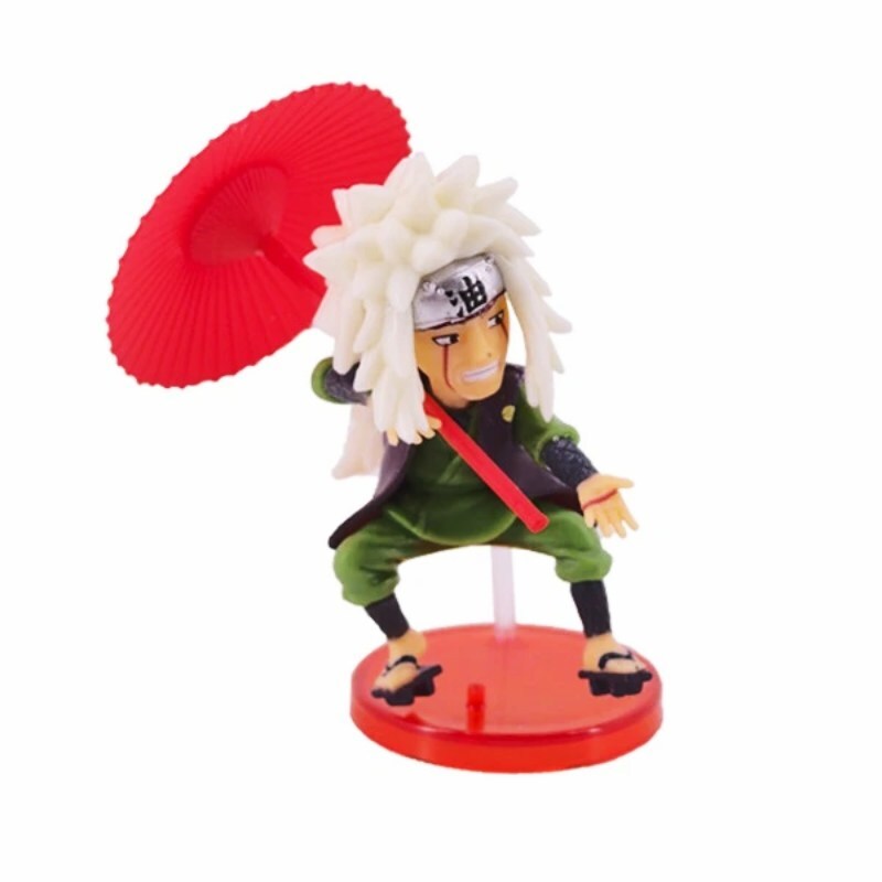 اکشن فیگور طرح Naruto پایه قرمز بسته 6 عددی کد 1751