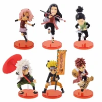 اکشن فیگور طرح Naruto پایه قرمز بسته 6 عددی کد 1751