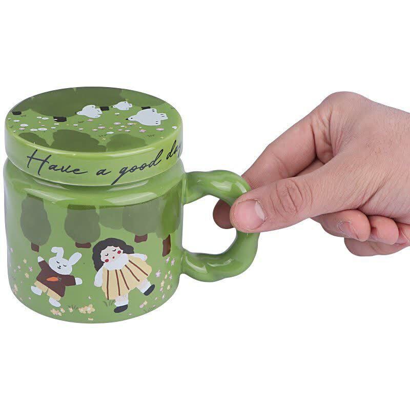 ماگ سرامیکی دختر جنگل درب دار Glorybird H084