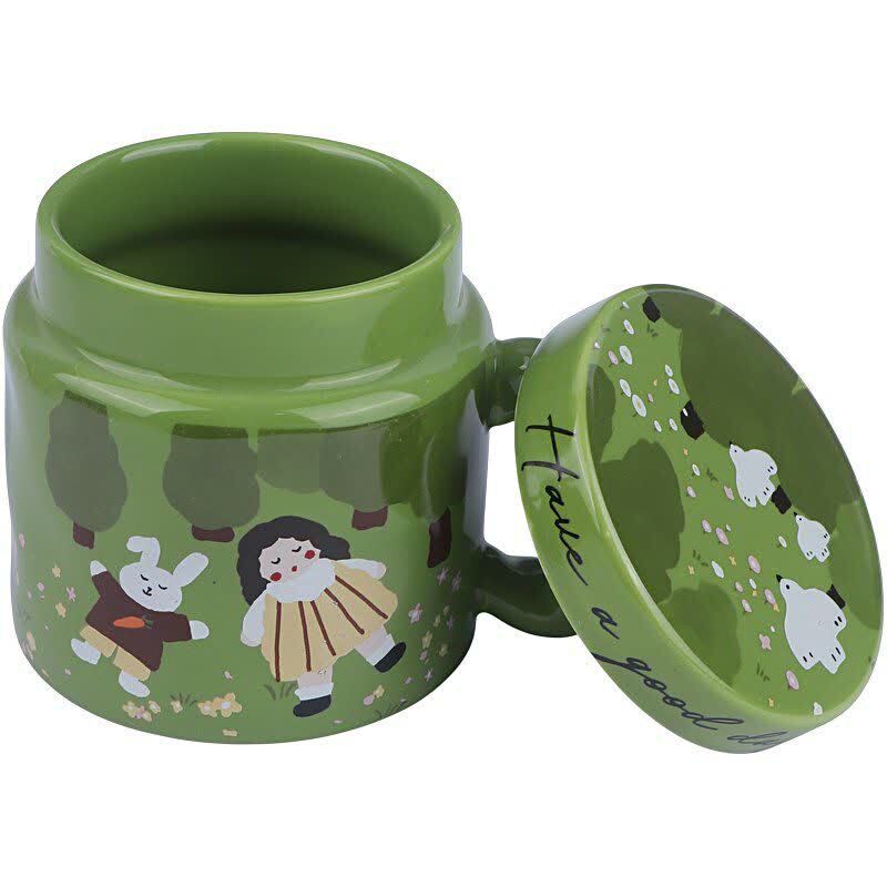 ماگ سرامیکی دختر جنگل درب دار Glorybird H084