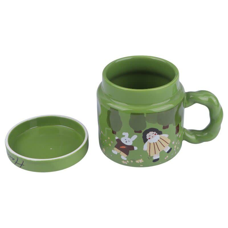 ماگ سرامیکی دختر جنگل درب دار Glorybird H084