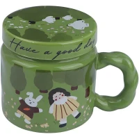 ماگ سرامیکی دختر جنگل درب دار Glorybird H084