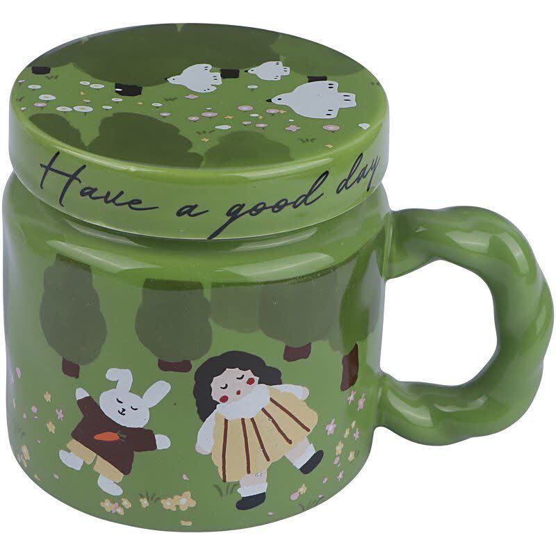 ماگ سرامیکی دختر جنگل درب دار Glorybird H084