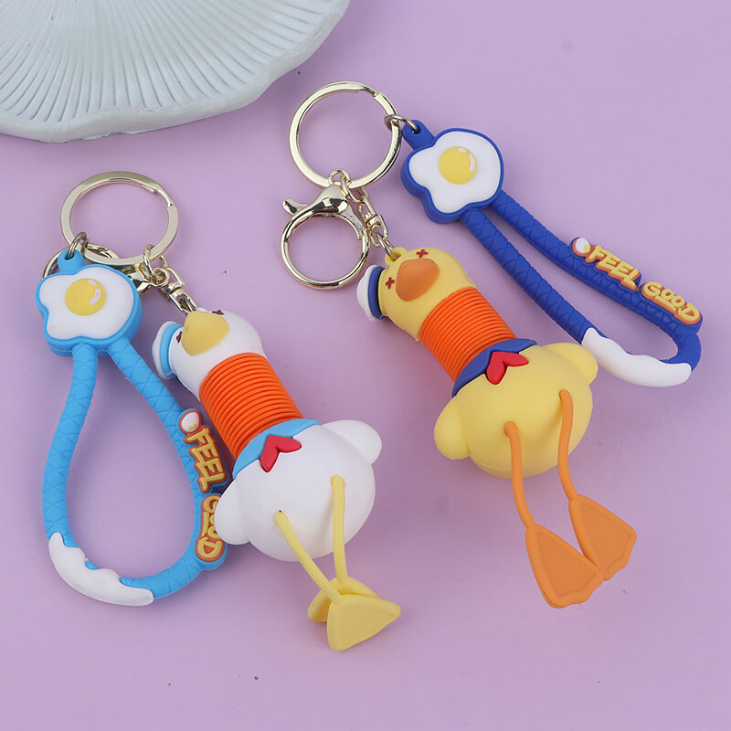 جاکلیدی سیلیکونی گردن خرطومی طرح اردک + بند آویز