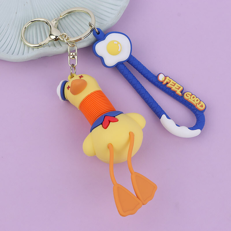 جاکلیدی سیلیکونی گردن خرطومی طرح اردک + بند آویز