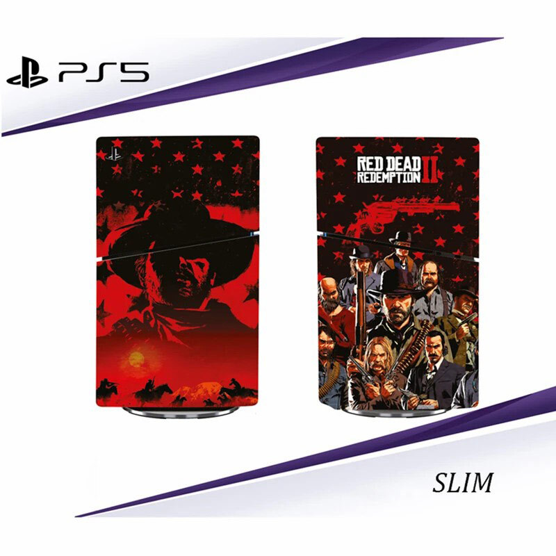اسکین پلی استیشن 5 اسلیم دیجیتال طرح Red Dead Redemption 2 کد 2