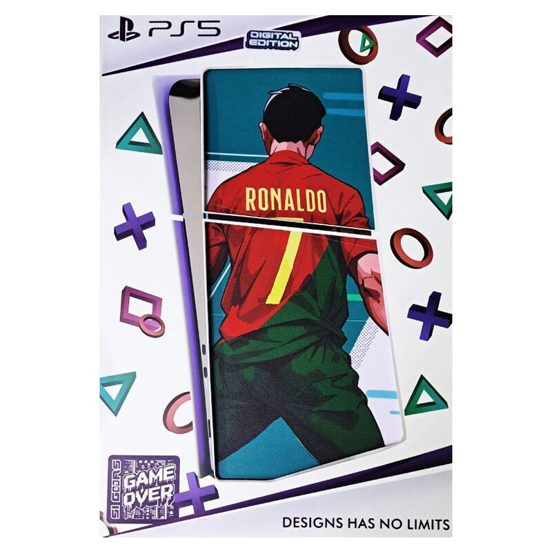 اسکین پلی استیشن 5 اسلیم استاندارد گیم اور طرح Ronaldo CR7