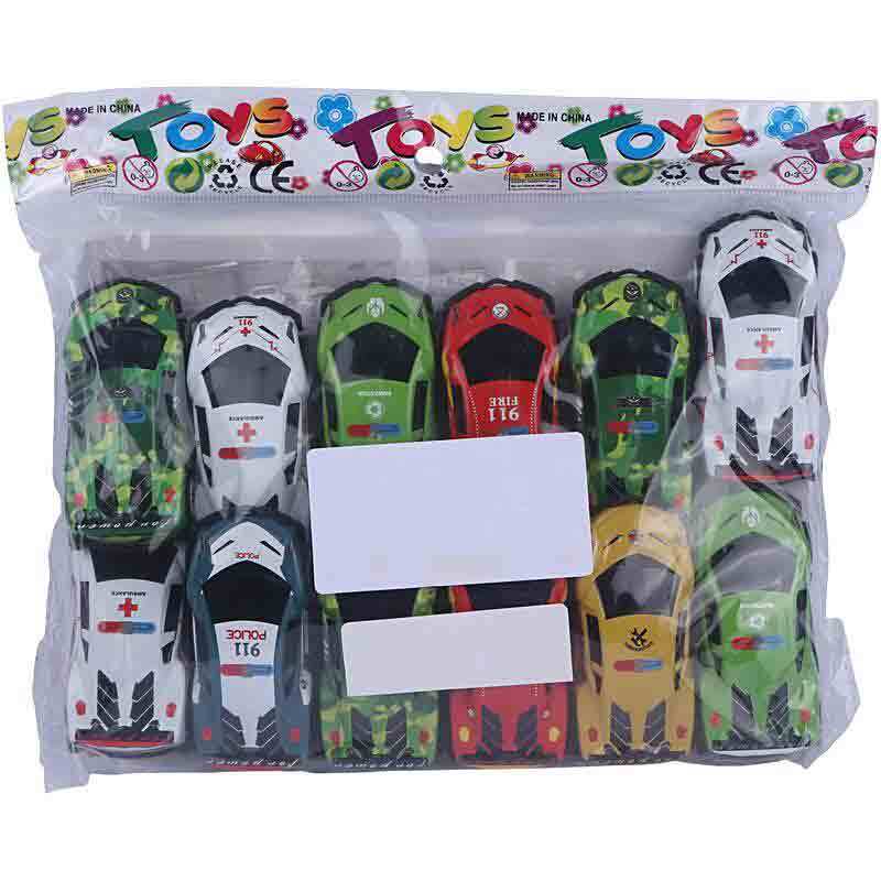 ماشین اسباب بازی مسابقه ای کد 1234 بسته 12 عددی