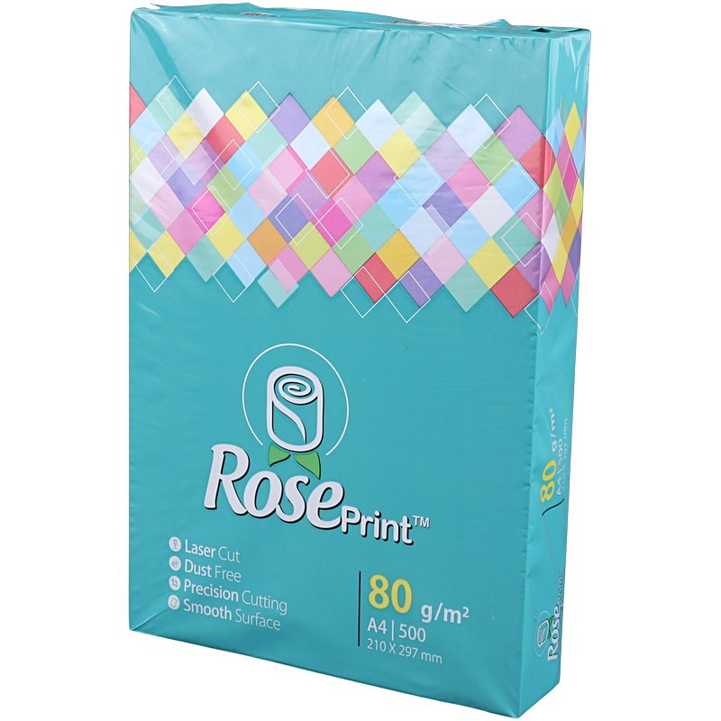 کاغذ A4 رز پرینت سبز 80 گرم بسته 500 عددی