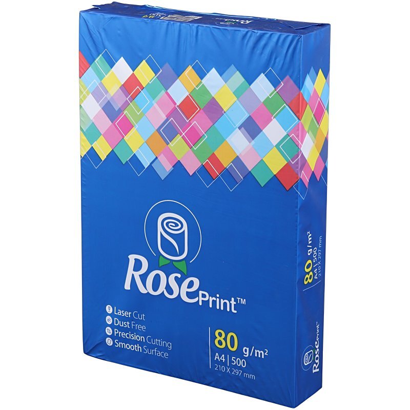 کاغذ A4 رز پرینت آبی 80 گرم بسته 500 عددی