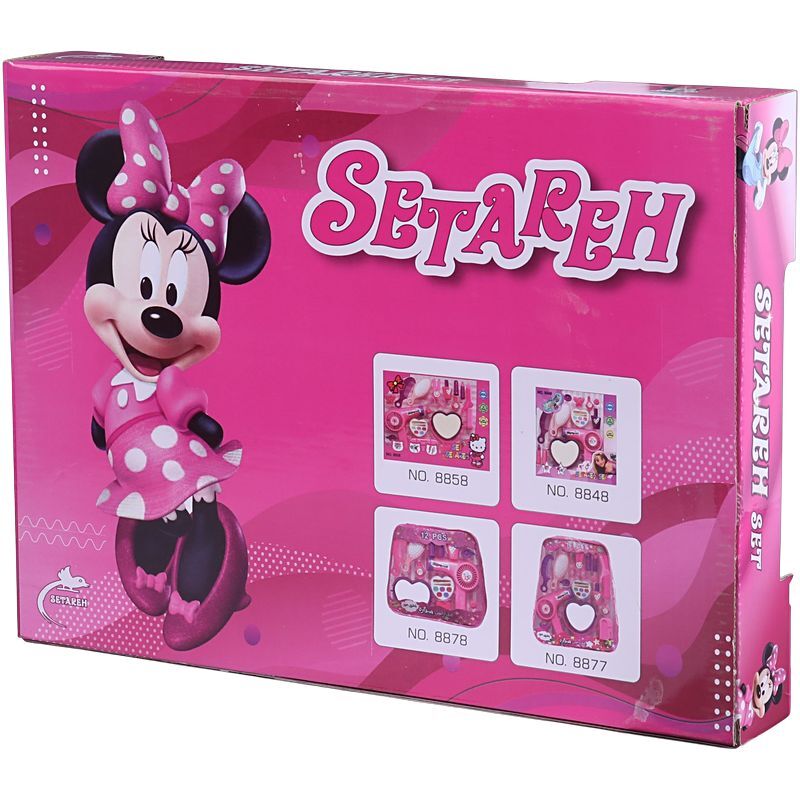 ست اسباب بازی لوازم آرایشی جعبه ای ستاره 8858 کد 201992 مجموعه 16 عددی