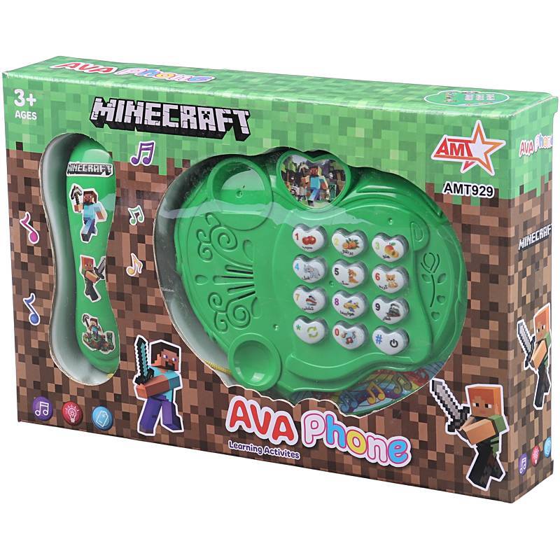 اسباب بازی تلفن موزیکال آوا توی Amt929 جعبه ای طرح ماینکرافت کد 201617
