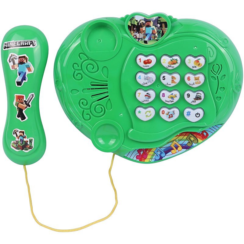 اسباب بازی تلفن موزیکال آوا توی Amt929 جعبه ای طرح ماینکرافت کد 201617