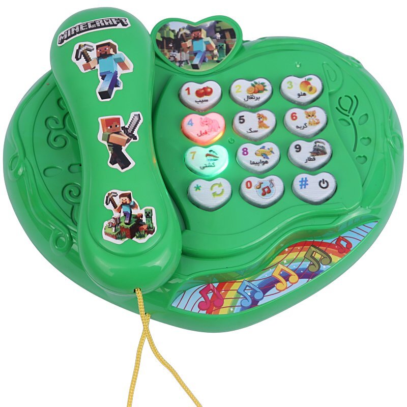 اسباب بازی تلفن موزیکال آوا توی Amt929 جعبه ای طرح ماینکرافت کد 201617