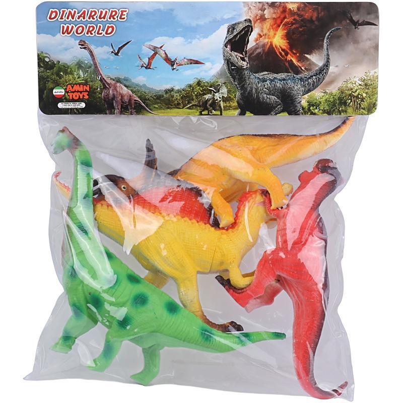اسباب بازی باغ وحش دایناسور امین تویز کد 201690 بسته 4 عددی