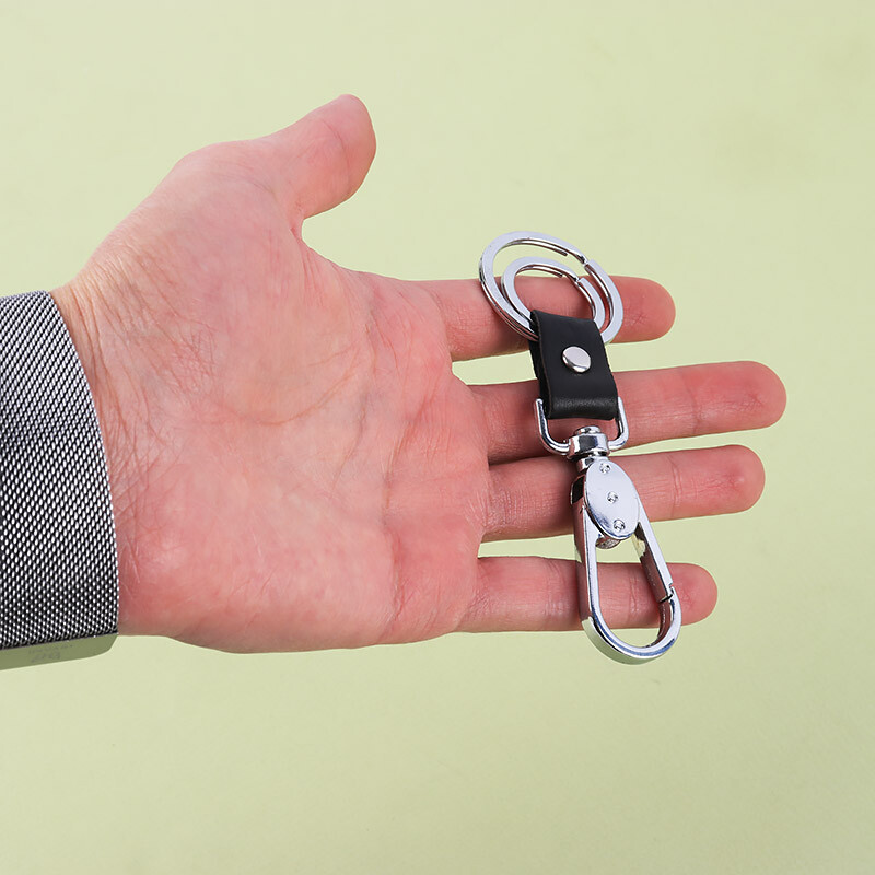 جاکلیدی فلزی چرمی طرح گیره دسته دار کد 6060