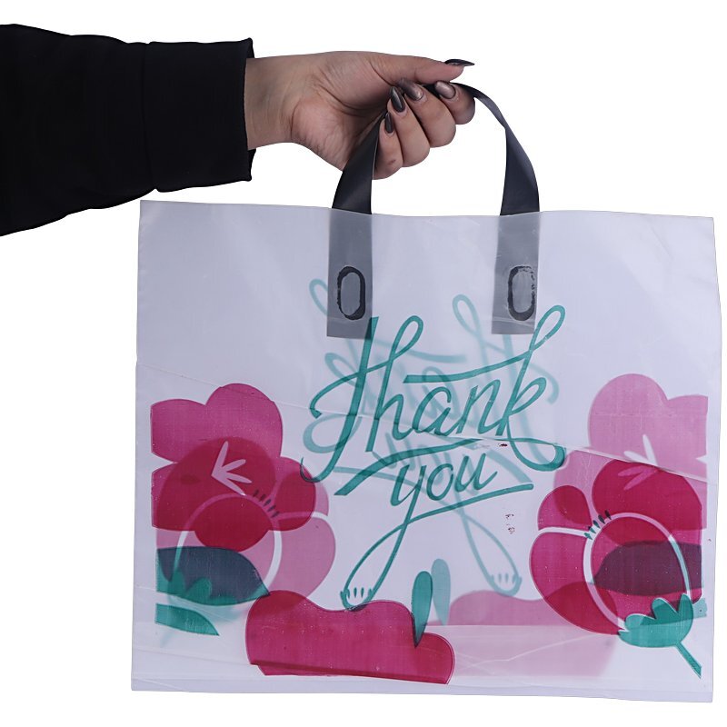 نایلون دسته دار دسته تقویتی طرح گل سایز 30*35 سانتی متر بسته 1 کیلویی