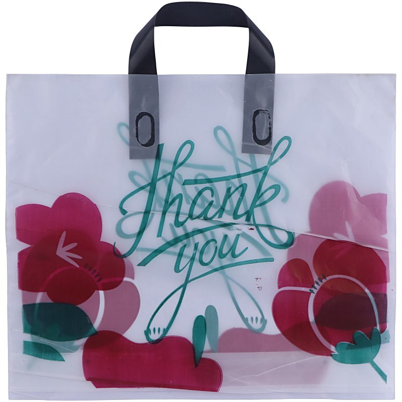 نایلون دسته دار دسته تقویتی طرح گل سایز 30*35 سانتی متر بسته 1 کیلویی