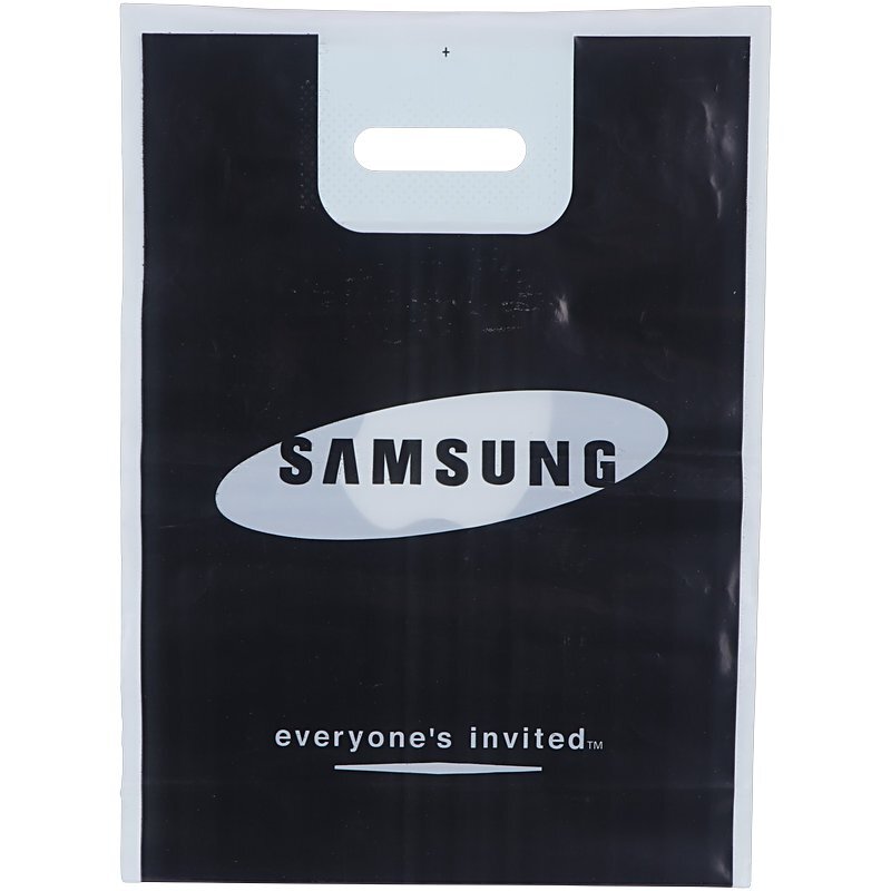 نایلون دسته دار دسته تقویتی طرح سامسونگ و آیفون سایز 40*30 سانتی متر بسته 1 کیلویی