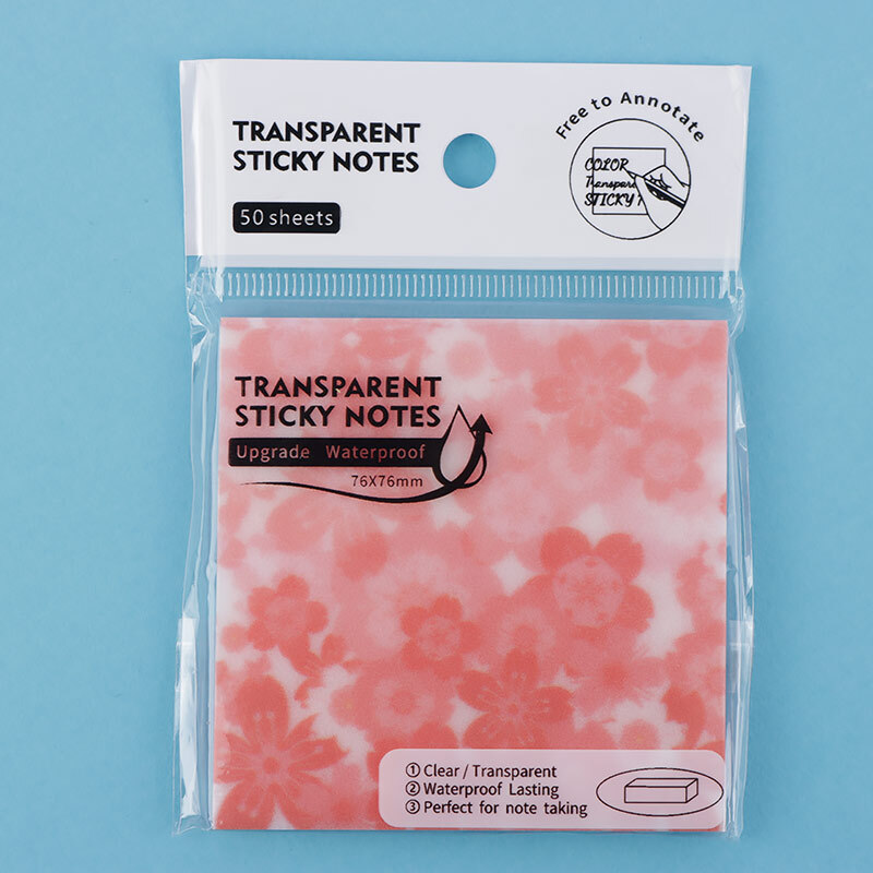 کاغذ یادداشت چسب دار ضد آب 50 برگ سایز 7.6*7.6 سانتی متر