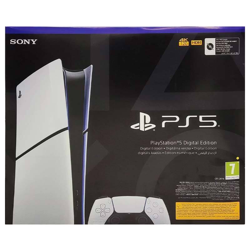 جعبه خالی کنسول PS5 Slim Digital Europe Region رویی و تویی