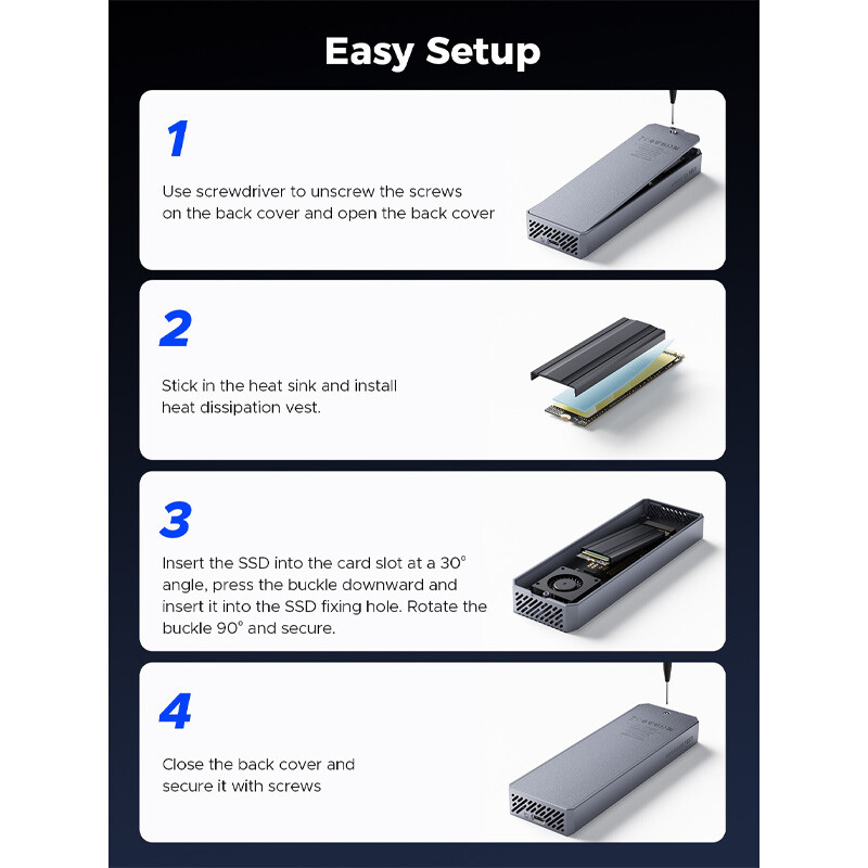 باکس هارد M.2 NVMe SSD اوریکو CNM2-U4
