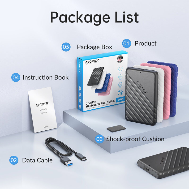 باکس هارد 2.5 اینچی HDD/SSD اوریکو 25PW1C-C3