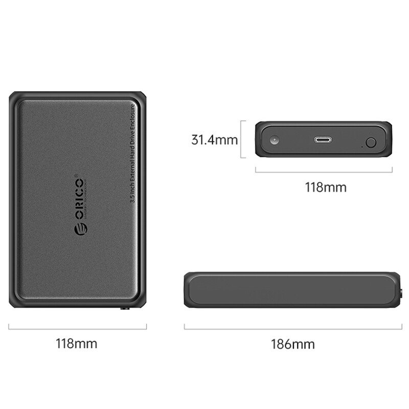 باکس هارد 3.5 اینچی HDD/SSD اوریکو DDL35-C3