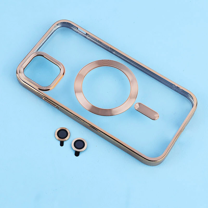 قاب ژله ای مگ سیف آیفون iPhone 11 دور رنگی با محافظ لنز رینگی