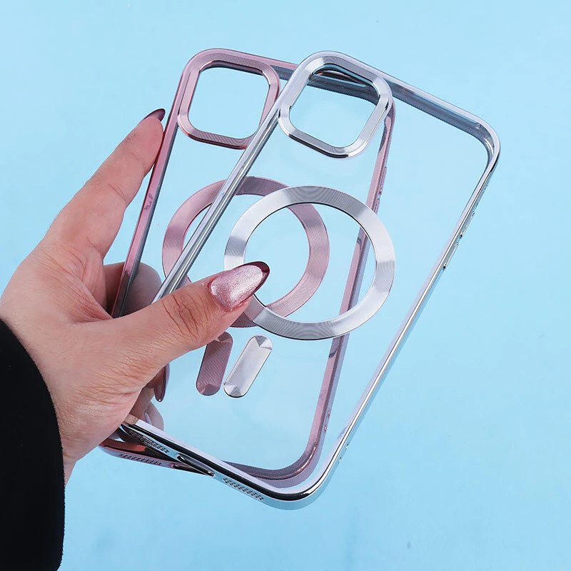 قاب ژله ای مگ سیف آیفون iPhone 11 دور رنگی با محافظ لنز رینگی