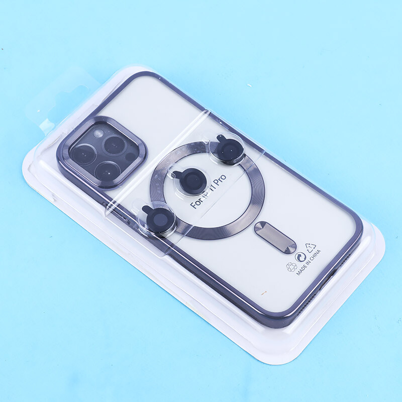 قاب ژله ای مگ سیف آیفون iPhone 11 Pro دور رنگی با محافظ لنز رینگی