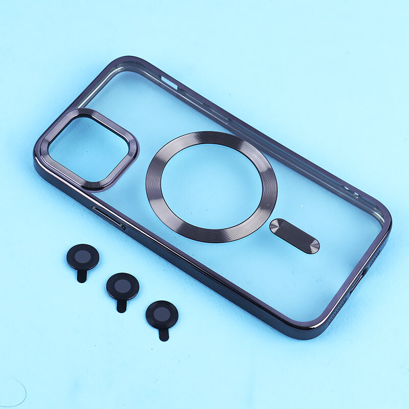 قاب ژله ای مگ سیف آیفون iPhone 11 Pro دور رنگی با محافظ لنز رینگی