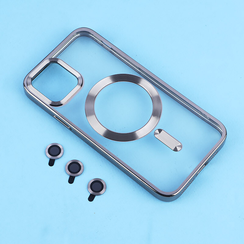 قاب ژله ای مگ سیف آیفون iPhone 11 Pro دور رنگی با محافظ لنز رینگی