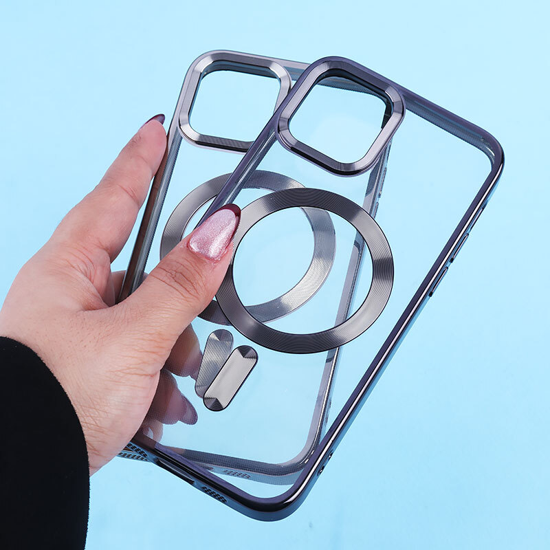 قاب ژله ای مگ سیف آیفون iPhone 11 Pro دور رنگی با محافظ لنز رینگی