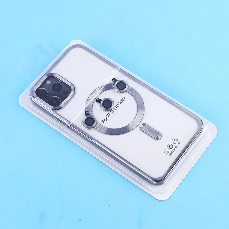 قاب ژله ای مگ سیف آیفون iPhone 11 Pro Max دور رنگی با محافظ لنز رینگی