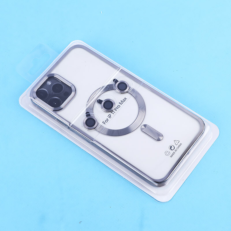 قاب ژله ای مگ سیف آیفون iPhone 11 Pro Max دور رنگی با محافظ لنز رینگی