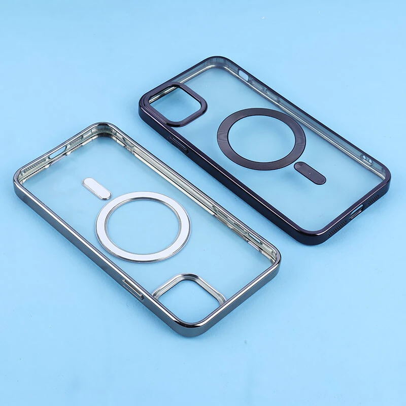 قاب ژله ای مگ سیف آیفون iPhone 11 Pro Max دور رنگی با محافظ لنز رینگی