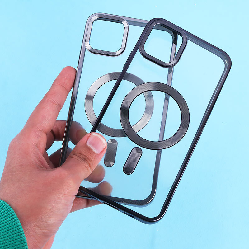 قاب ژله ای مگ سیف آیفون iPhone 11 Pro Max دور رنگی با محافظ لنز رینگی