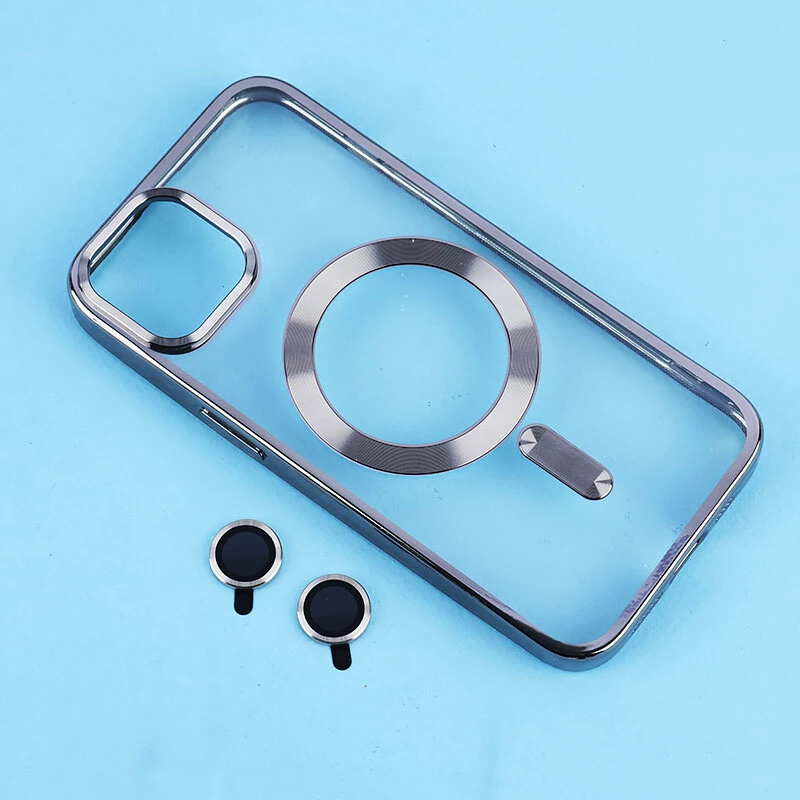 قاب ژله ای مگ سیف آیفون iPhone 13 / 14 دور رنگی با محافظ لنز رینگی