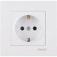 پریز محافظ دار پایه سرامیکی توکار ارت دار دلند الکتریک آسا