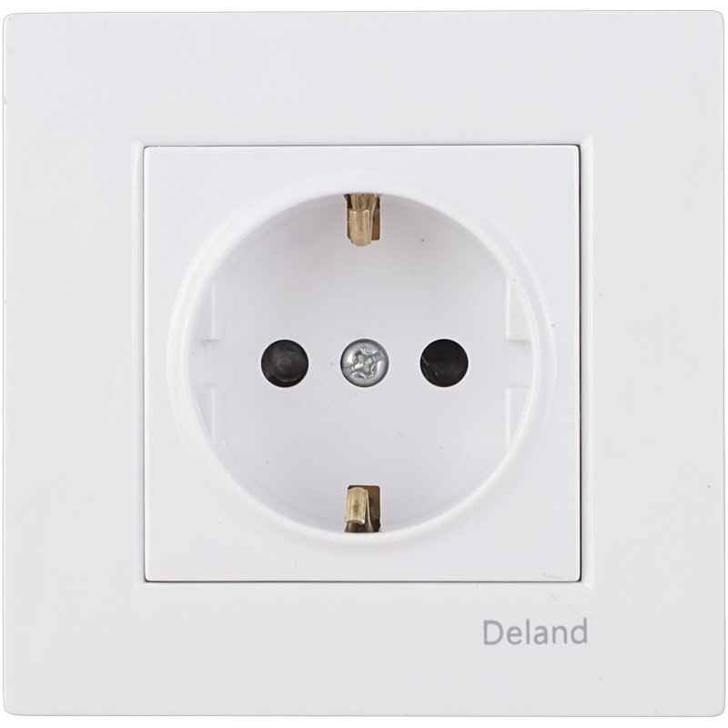 پریز محافظ دار پایه سرامیکی توکار ارت دار دلند الکتریک آسا