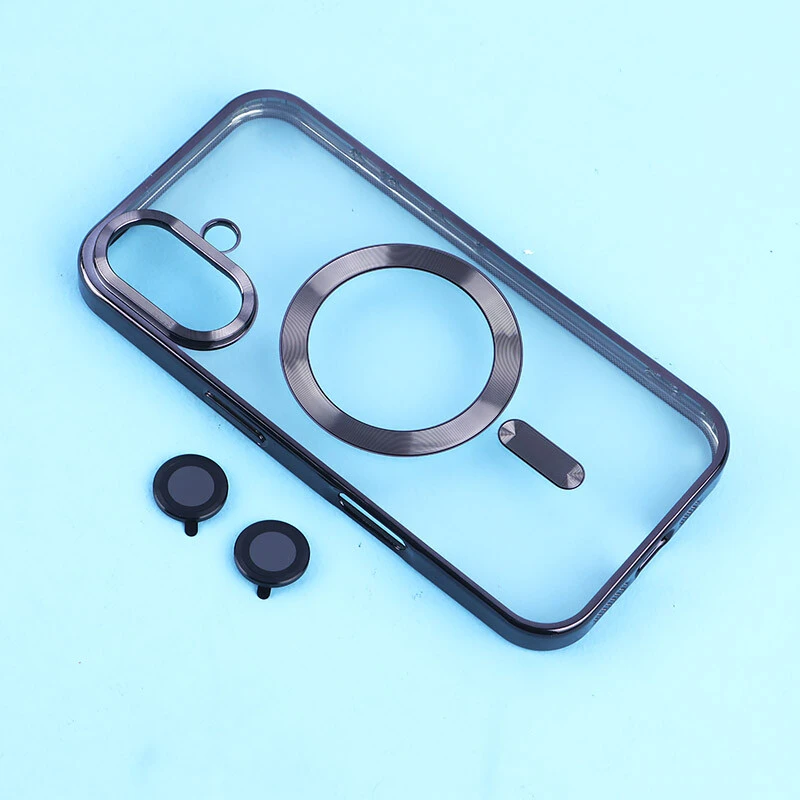 قاب ژله ای مگ سیف آیفون iPhone 16 دور رنگی با محافظ لنز رینگی
