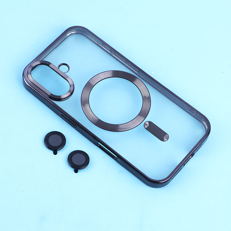 قاب ژله ای مگ سیف آیفون iPhone 16 دور رنگی با محافظ لنز رینگی