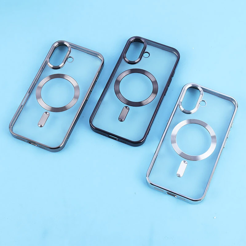 قاب ژله ای مگ سیف آیفون iPhone 16 دور رنگی با محافظ لنز رینگی