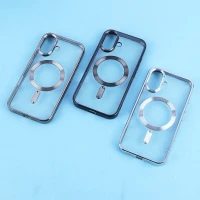 قاب ژله ای مگ سیف آیفون iPhone 16 دور رنگی با محافظ لنز رینگی