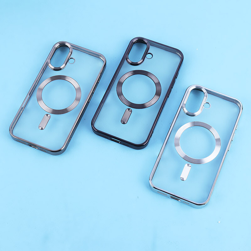 قاب ژله ای مگ سیف آیفون iPhone 16 دور رنگی با محافظ لنز رینگی
