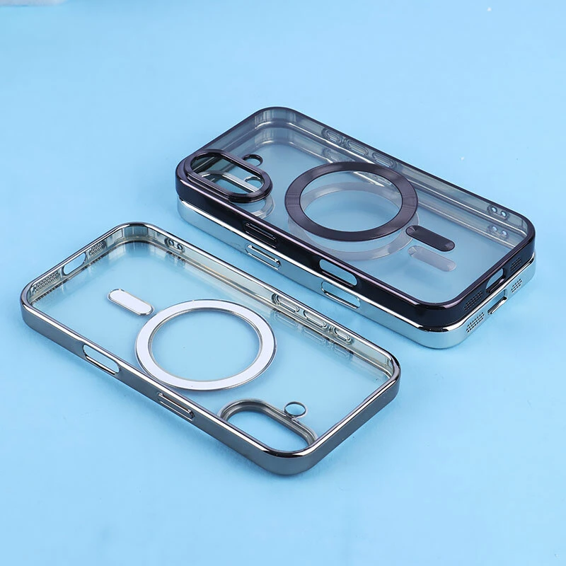 قاب ژله ای مگ سیف آیفون iPhone 16 دور رنگی با محافظ لنز رینگی