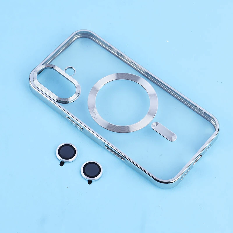 قاب ژله ای مگ سیف آیفون iPhone 16 دور رنگی با محافظ لنز رینگی