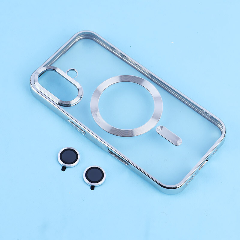 قاب ژله ای مگ سیف آیفون iPhone 16 دور رنگی با محافظ لنز رینگی